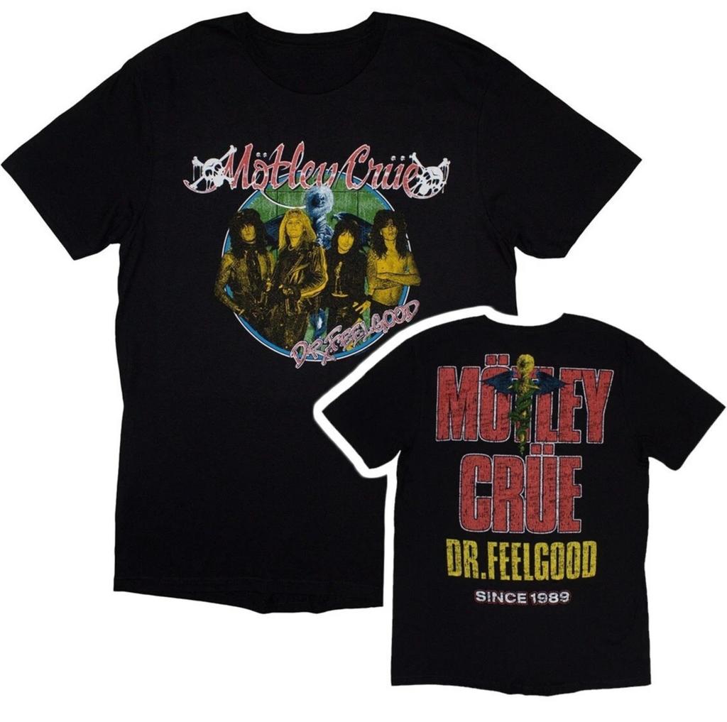 Motley Crush metal rock band smoked street 3D mens and womens Tshirts retro Harajuku American round neck mens clothing