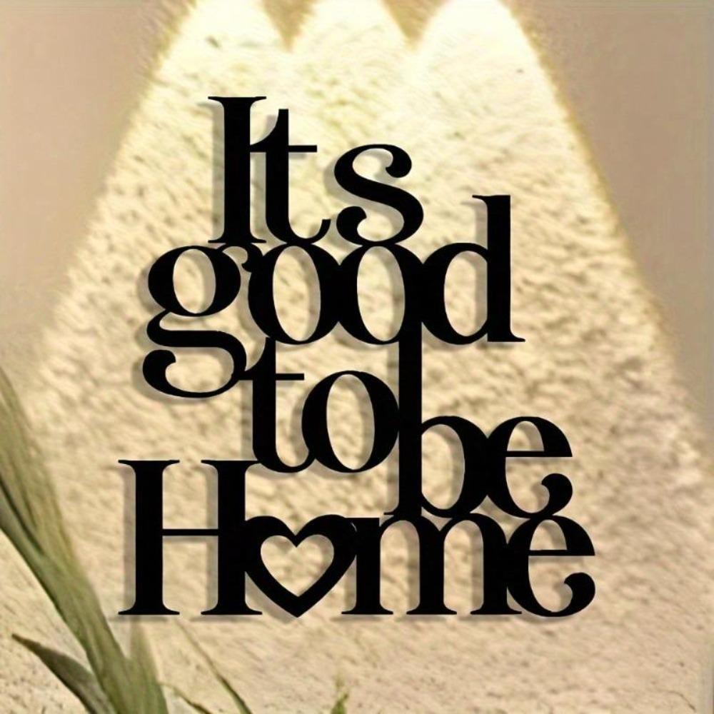 Metal Wall Art Vintage Farmhouse Decor Detachable Elegant Script Home Sign Gift for Living Room Kitchen Bedroom