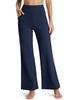 Women's Fleece Lined Wide Leg Yoga Pants Waterproof High Waist Business Pants Winter Warm Sweatpants with Pockets