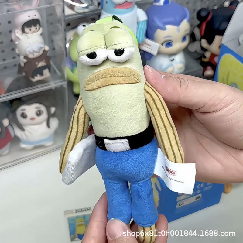 Ugly Cute Dazed Fish Plush Pendant Creative Cartoon Sea Creature Doll Backpack Keychain Decoration