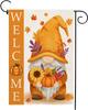 Welcome Fall Gnome Garden Ag 12x18inch Welcome Autumn Leaves Pumpkin Double-Side For Home Outdoor Yard Patio Lawn Decor
