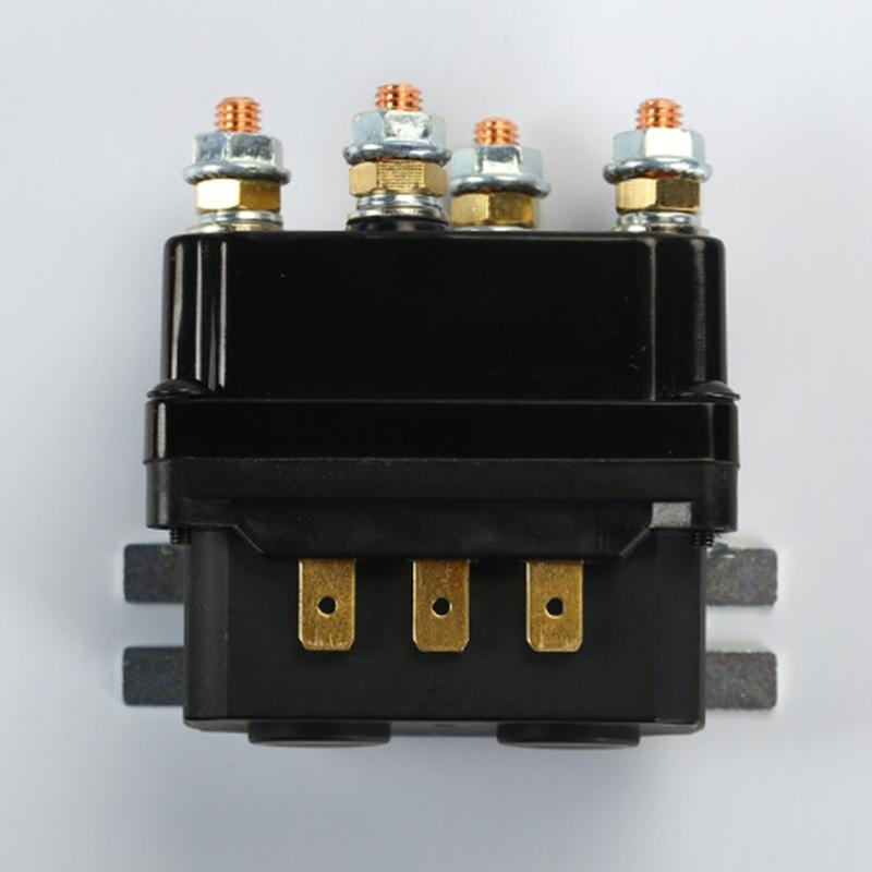 Universal 250A 12 Volt Winch Solenoid Contactor Relay Winch Rocker Switch Thumb for 5000lbs-7000lbs ATV UTV 4WD Winches