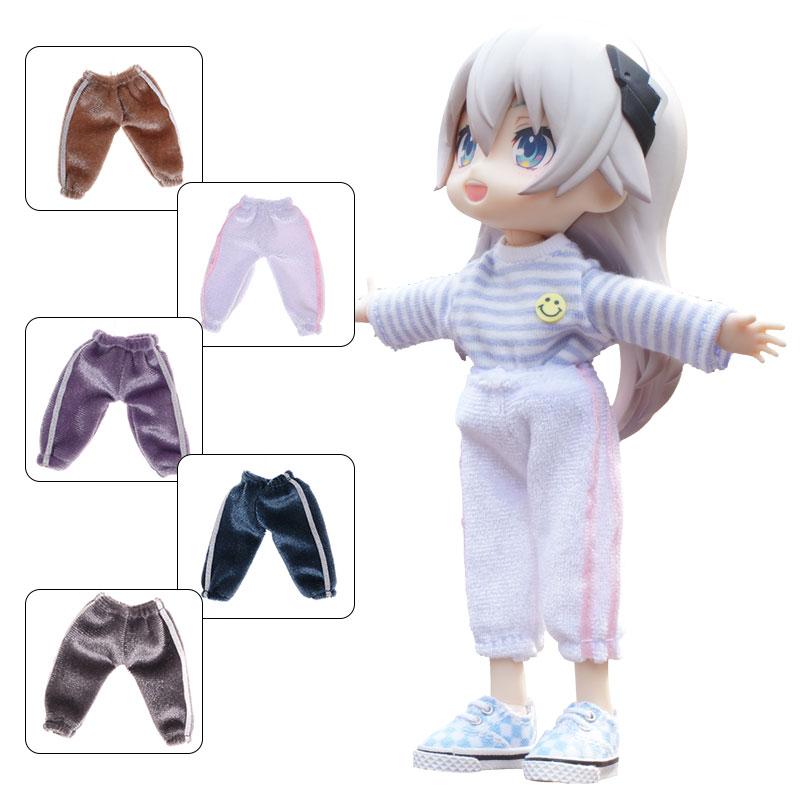 1/12OB11 Vestiti per Bambola BJD Pantaloni della Tuta a Righe Moda Casual per Bambole SD YOSD Completi Pantaloni Accessori per Bambole 5CM