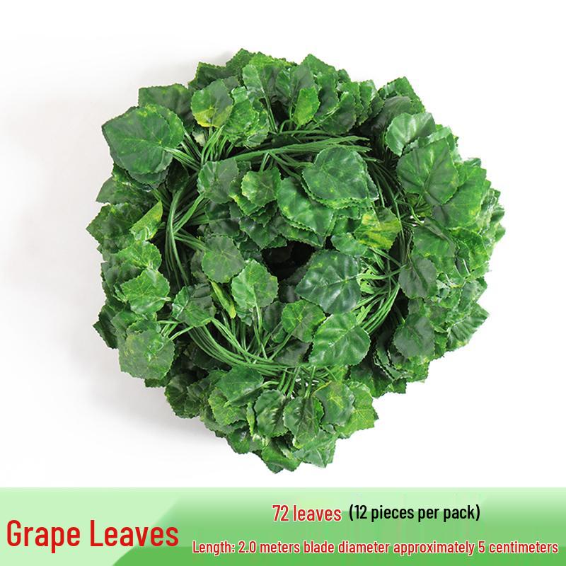 Rattan Vine Decorative Fake Leaves for Ceiling and Pipe Covering