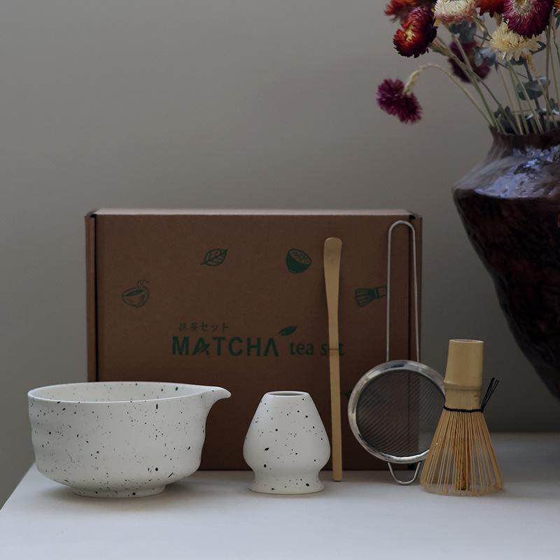 

Ceramic Japanese Matcha Tea Set Handmade Matcha Bowl Set Bamboo Whisk Spoon Holder Tea Accessories Ceremony Gift 2025 New