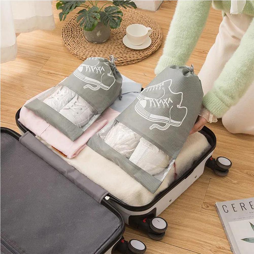 Beam Mouth Storage Bag Shoe Bag Non-Woven Dust-Proof Travel Shoe Cover Bag Shoe Storage Artifact