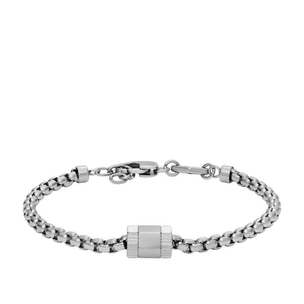 

Мужской браслет-цепочка Fossil Icons из нержавеющей стали, серебро