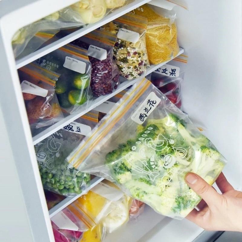 Reusable Zip Lock Bag Food Grade Transparent Storage Bag with Zipper Sealing Plastic Container Travel Freezer Camping Kitchen