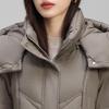Winter Long Down Coats for Women Vintage Parkas Hooded 2026 Elegant Thick Warm Down Jackets Woman Outerwears