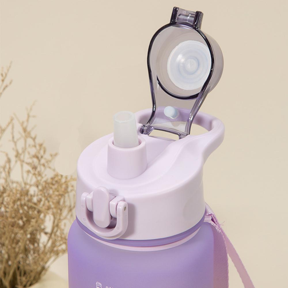 1 Liter Water Bottle with Times to Drink and Straw 32 OZ Leak-proof Drinking Bottle Outdoor Travel Sports Gym