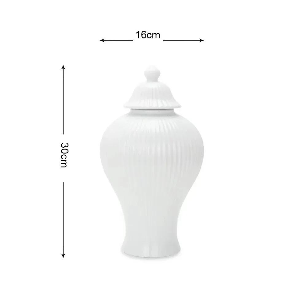 Керамическая ваза с золотыми полосками, универсальная банка для хранения, настольное украшение, общая банка, отель, дом, ваза для сухоцветов, имбирная банка, подарок