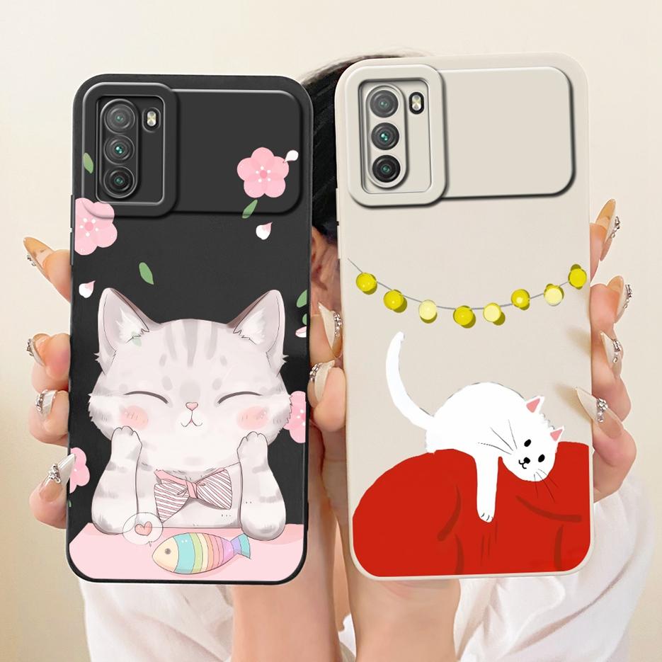 For Xiaomi Poco M3 Case PocoM3 Pro 4G Cute Fashion Cartoon Cover Soft TPU Matte Phone Case For Xiaomi Poco M3 Pro 5G Fundas Bags