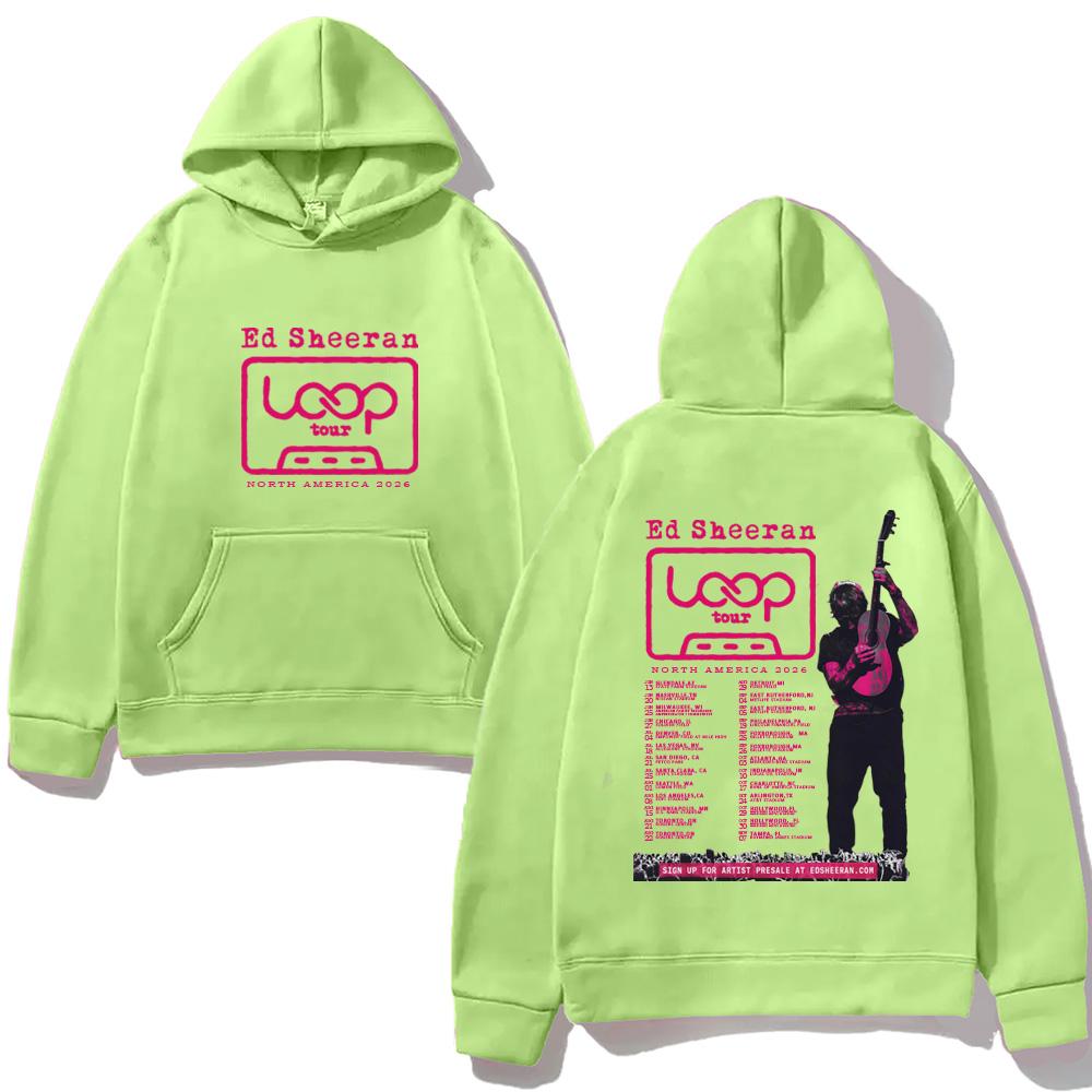 Funny Ed Sheeran 2026LOOP Tour Hoodie NEW Grunge High Quality Sweatshirts Long Sleeve Clothes Punk Hoody Comfortable Hooded Moletom Men Women Clothing