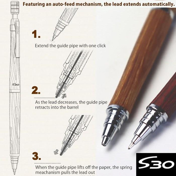 Pilot HPS-3SK-DR Deep Red S30 0.5 Automatic Pencil, 0.5mm