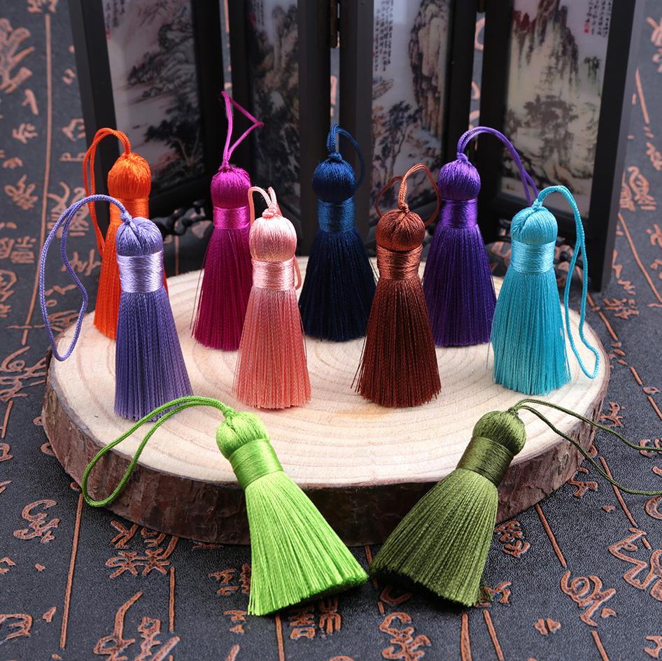 20pcs/pack 5cm Tassel for Diy Crafts Sewing Curtain Decor Bookmark Fan Hand Making Making Supplies Fringe Trim