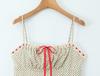 2026 Spring Beige Floral Print Camisole Dress - European & American Style, Mid-Length
