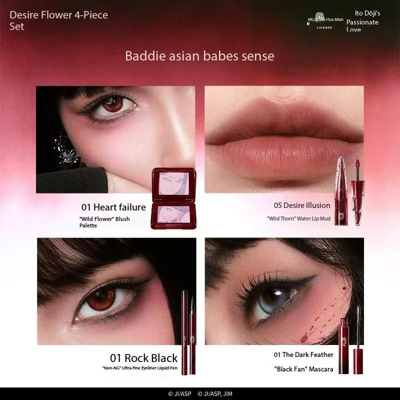 LITTLE ONDINE Limitierte Geschenkbox 3D Floating Shadow Rouge-Palette Lippenstift-Tönung Eyeliner-Stift Mascara Rouge Lippenstift Make-up-Set
