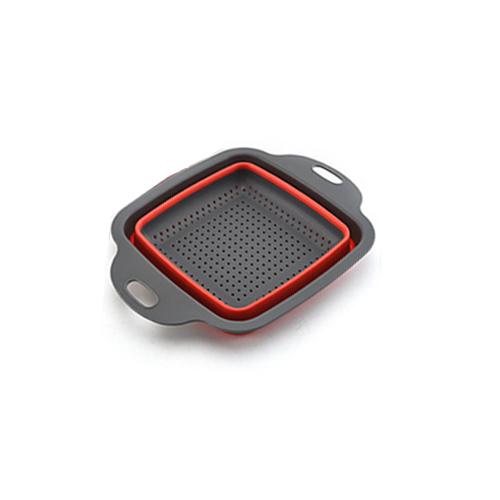 Foldable Drain Basket Silicone Colander Fruit Vegetable Washing Basket Strainer Collapsible Dish Drainer For Kitchen Tools S/L