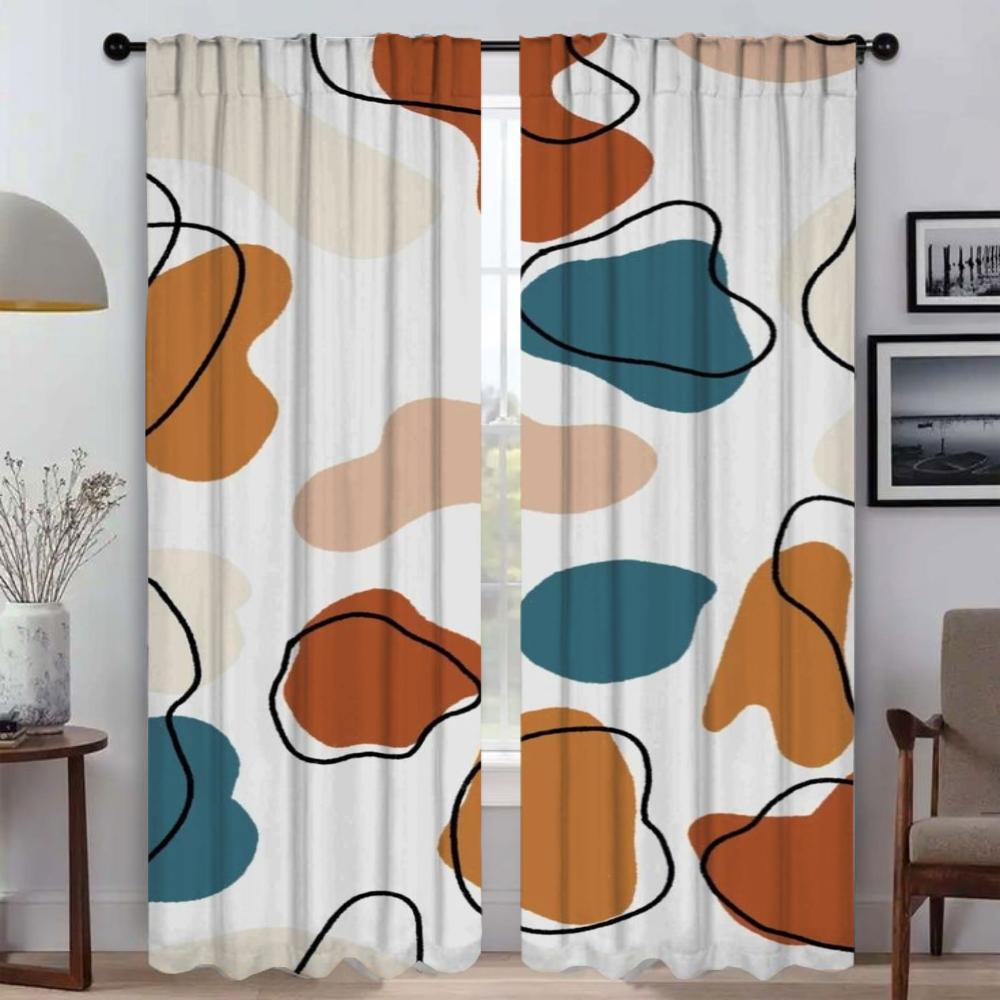 

Лаконичный стиль растения затемняющие шторы для комнаты 2 панели современные шторы для гостиной перегородка Хэллоуин украшения оттенки кухня W74xH114cmx2pcs-CL