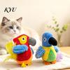 Stress Relief Toys for Cats Chirping Bird Cat Toy, Interactive Plush Parrot Soft Stuffed Engaging Kitten Play Accessories Pounce Toy Indoor