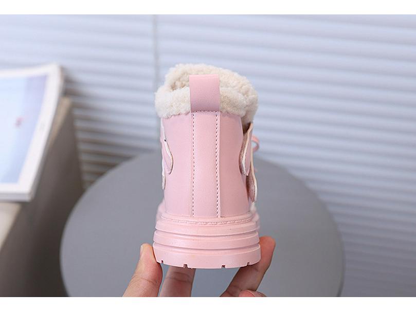 2025 Children's Winter Velvet Cotton Boots: Warm Korean Style Snow Boots for Little Girls