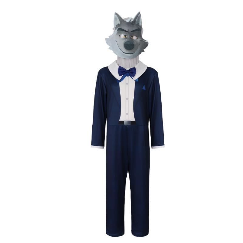 The Bad Guys Big Bad Wolf Cosplay Costume, Halloween Stage Performance Role Play Outfit
