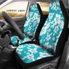 Set di Coprisedili per Auto con Fantasia Floreale Hawaiana di Ibisco Bianco Universali per la Maggior Parte dei Modelli di Auto e SUV