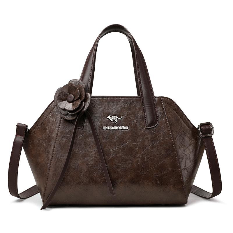 

Women s Handbag Large Capacity Middle-aged Commuter Shoulder Bag кавовий