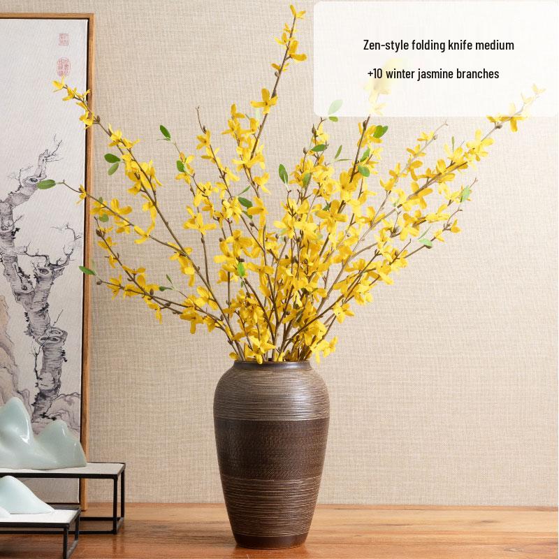 New Chinese Retro Ceramic Vase for Dining Table, Living Room, TV Cabinet Decoration, and Flower Arrangements