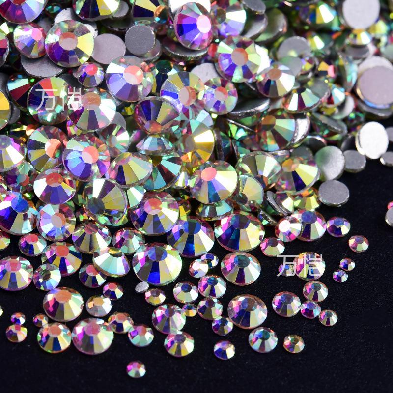 Ss3-Ss16 Mixed Size Flat Bottom Drill, Mobile Phone Case Diy Sticker Diamond Crystal Glass, Creative Nail Art Jewelry Accessories