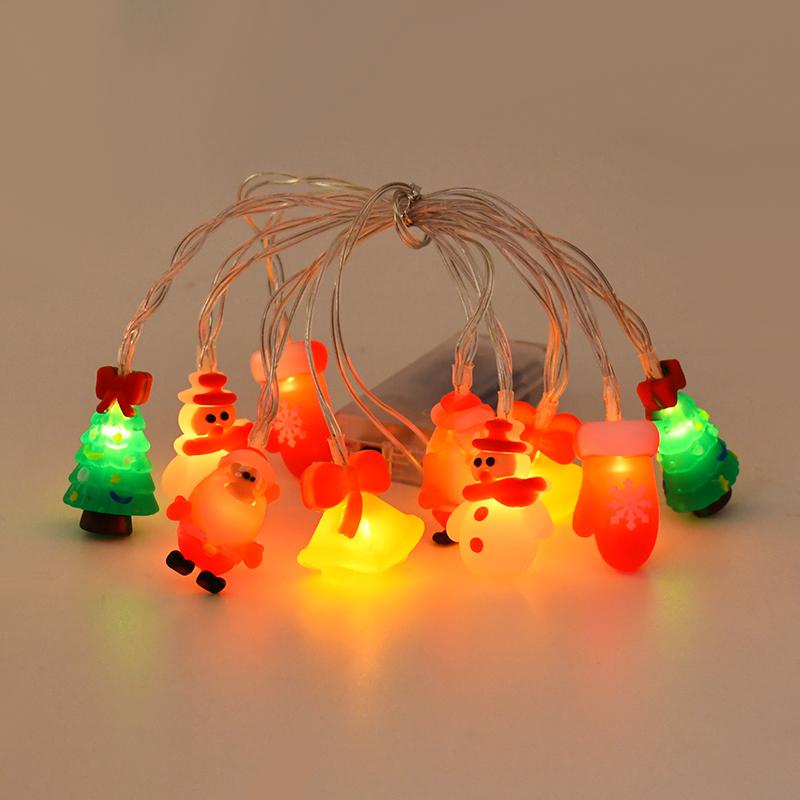 Christmas LED Light String Santa Claus Snowman Xmas Tree Hanging Ornaments Navidad Decoration For Home New Year Gift