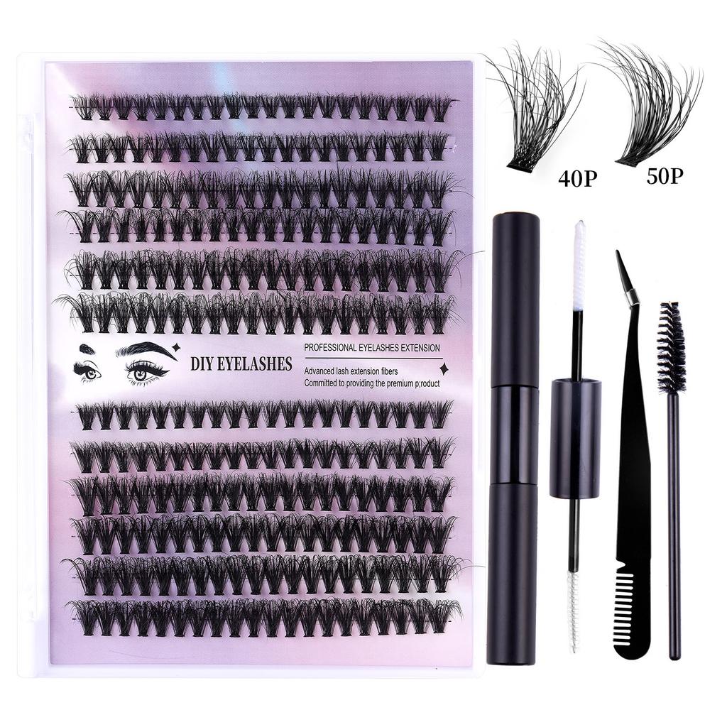 Diy Segmented Fried Hair Single Cluster False Eyelashes 12 Rows Large Capacity Daily Makeup