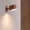 Dimmable Wooden Wall Mounted Lamp Touch Control USB Rechargeable Lamp  Bedroom Lighting