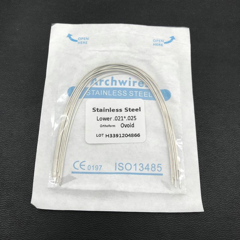 10 teile/paket Dental Kieferorthopädische Edelstahl Rechteckige Ovale Bogen Drähte