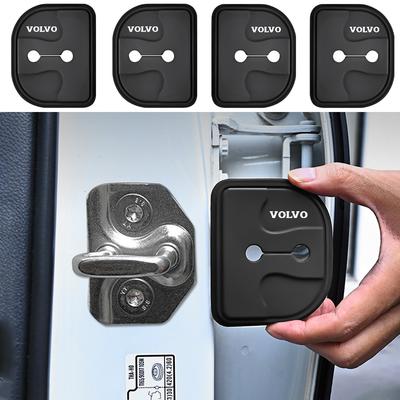 2/4PC Car Door Shock Absorber Car Door Lock Protector Silicone Latches Cover Accessries For XC90 C30 T6 S60 C70 XC40 V40