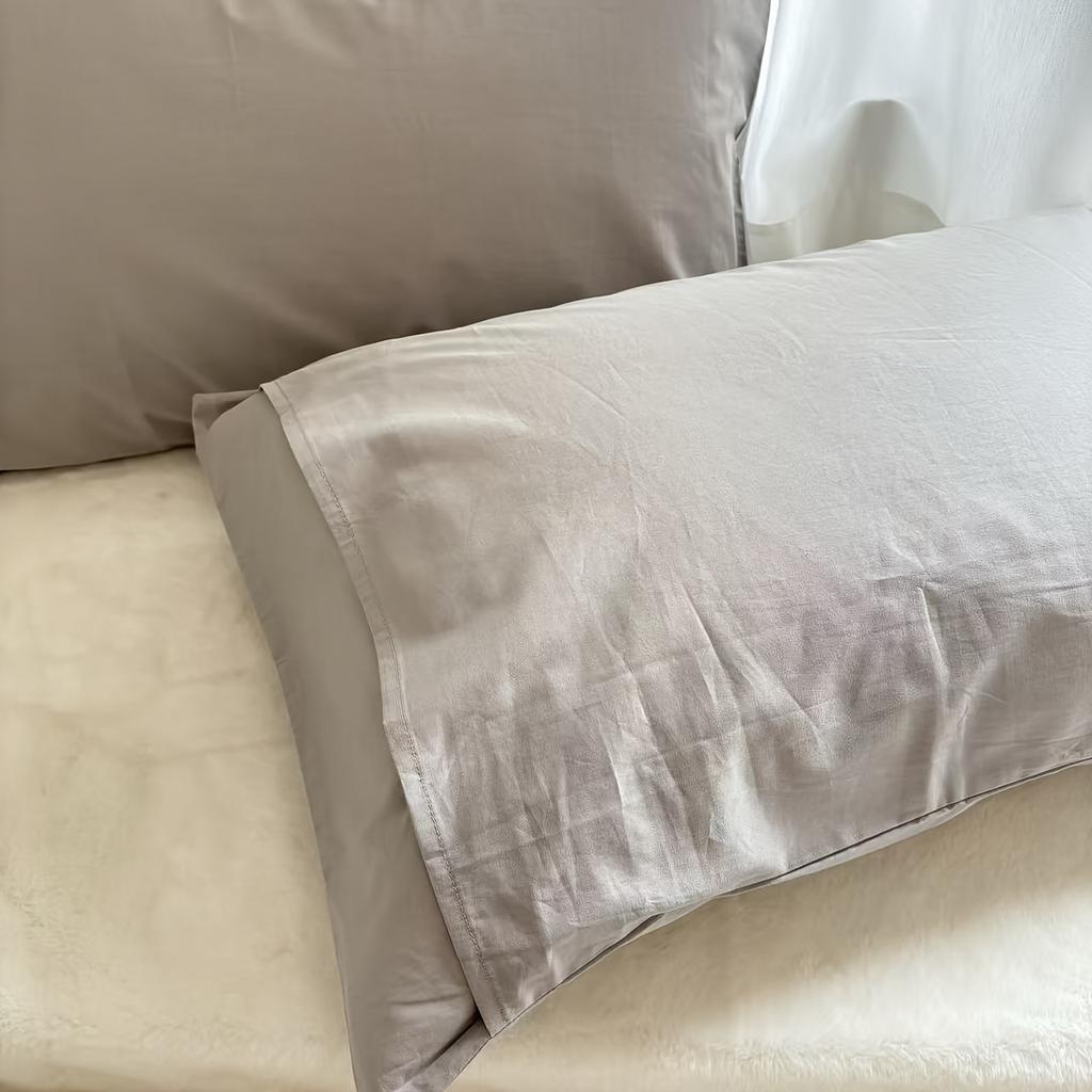 1PC 200T Cotton Percale Pillowcase 60 X 80cm,Cushion Cover,Soft&Comfy, Breathable Bed Pillowcover For Home Decoration