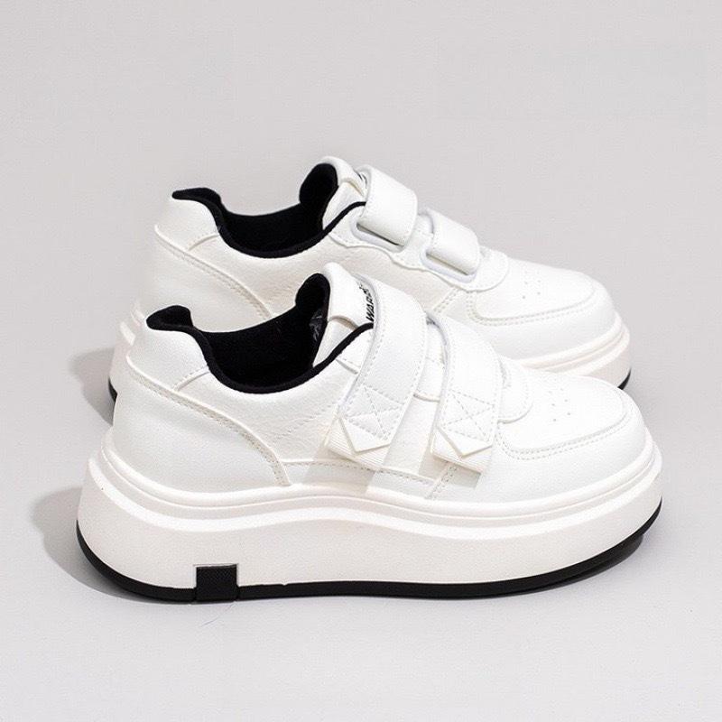 Little White Shoes Women's Spring 2025 New Versatile Lightweight Heightening Velcro Casual Shoes Platform Sports Shoes Trend