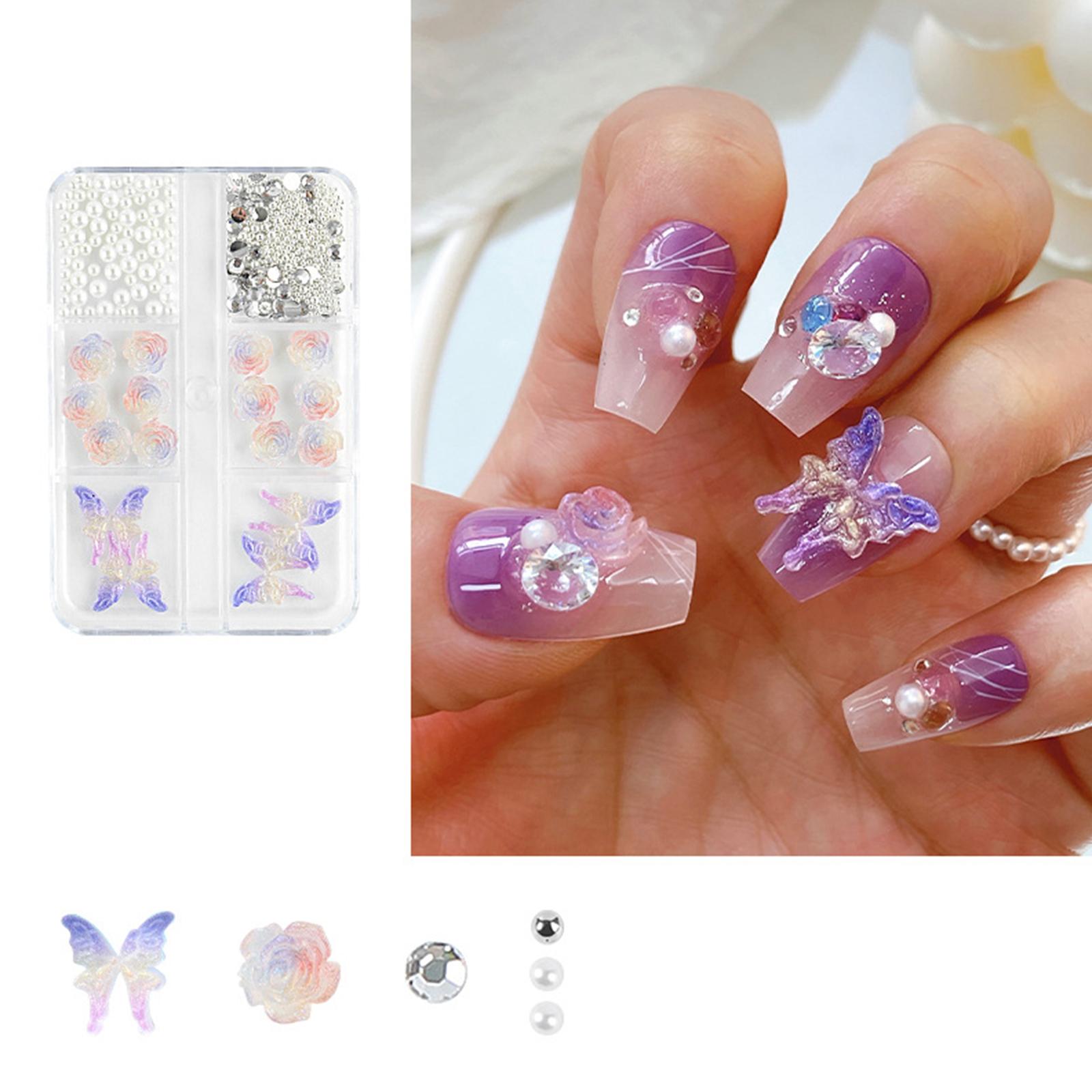 

Стильные 3D бабочки для ногтей, уникальные украшения для нейл-арта для персонализированного маникюра 7