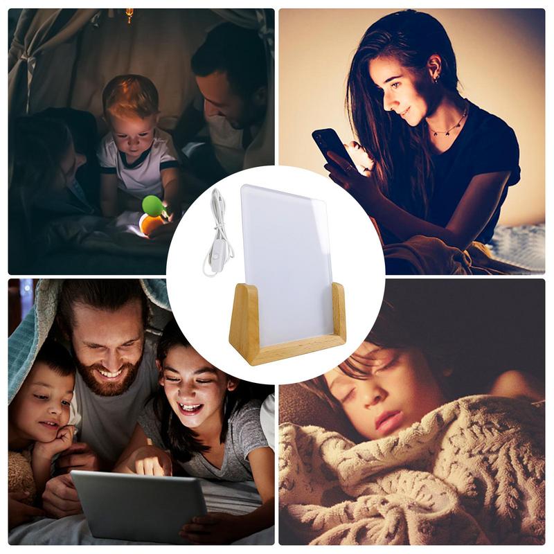 Acrylic Sublimation Blanks 3D Night LED Light Lamp Base Sublimation Photo Blanks LED Light Lamp Base Acrylic Photo Frame Blank