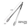 Thickened Stainless Steel Food Tongs, Heat Resistant BBQ Grill Clips, Kitchen Barbecue Sausage Serving Cooking Tools