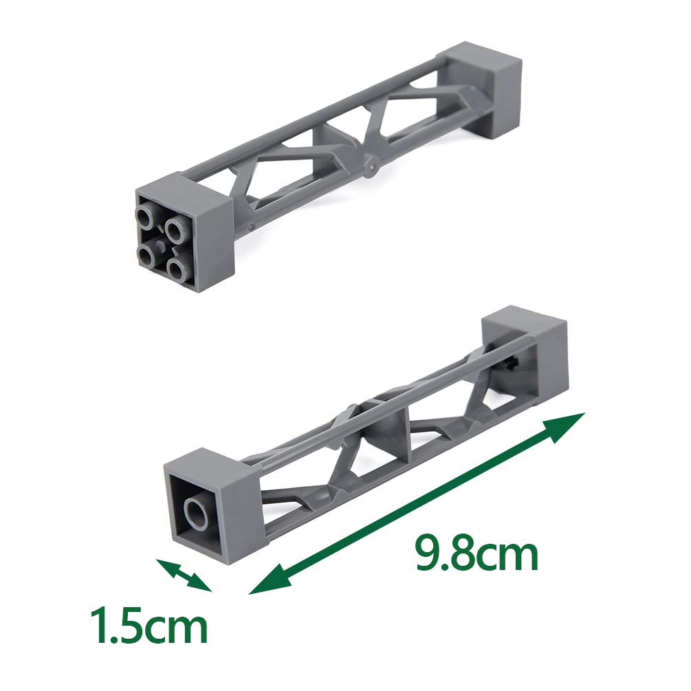 INIBUD Classic Compatible Foundation Block with Set of 3 Boards and 12 Posts Plate, 16x32mm, Double-Sided, Posts, (Beige)