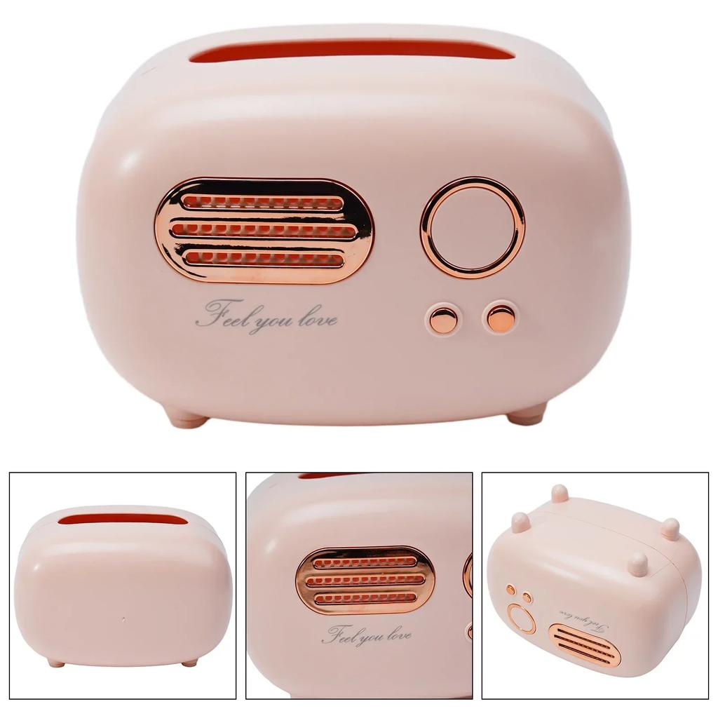 1pcs Radio Model Tissue Box Desktop Paper Holder Wet Wipes Decoration Box For Bathroom Vanity Countertops Bedroom Dressers