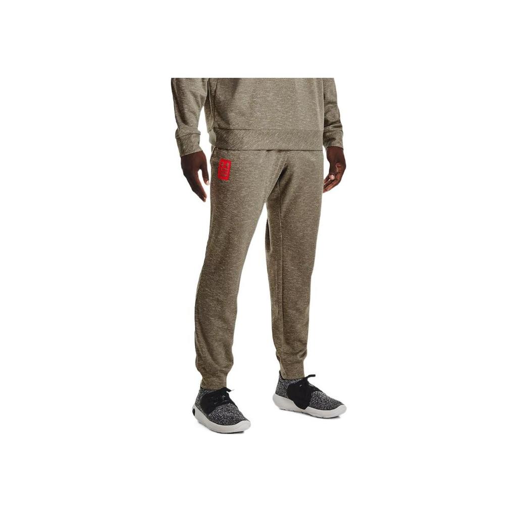 Under Armour Solid Logo Training Pants Men pants Lime-White 1361759-279