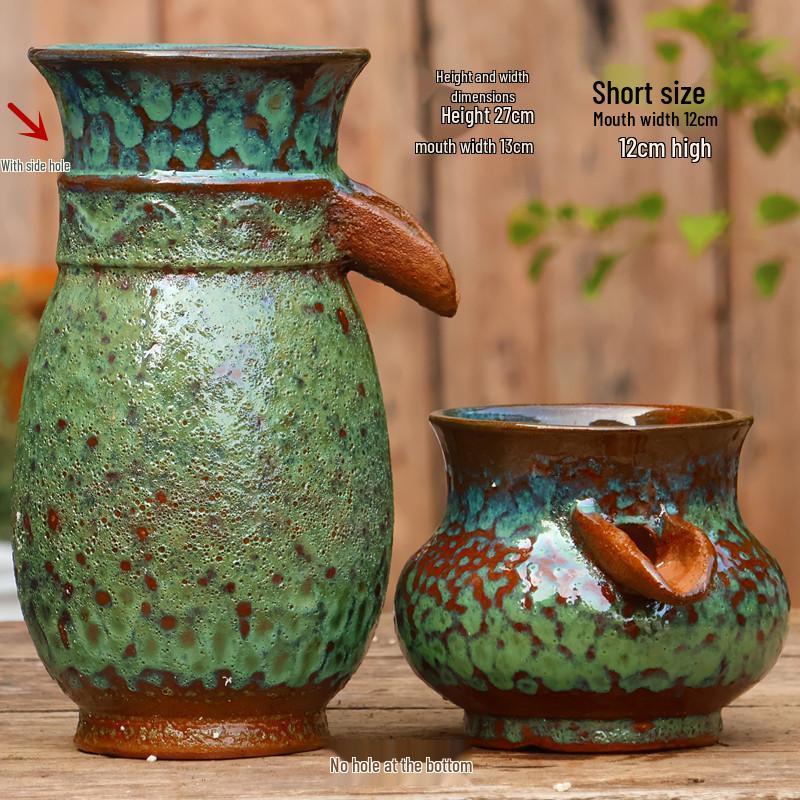 Vintage Ceramic Fish Tank Water Feature with Filtration & Oxygenation for Courtyard Landscaping and Hotel Décor