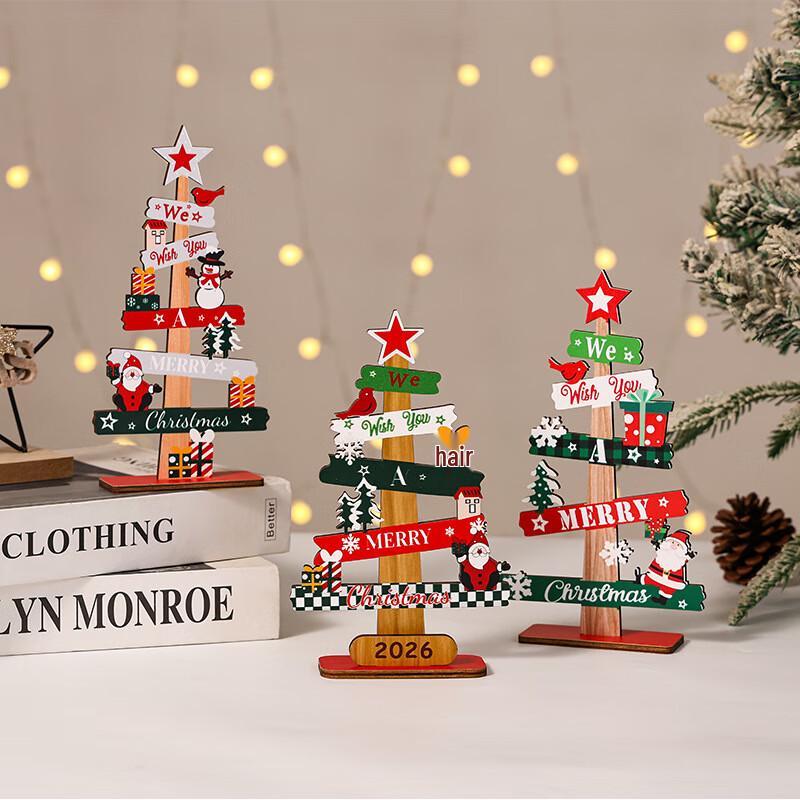 2026 Wooden Christmas Desktop Ornaments