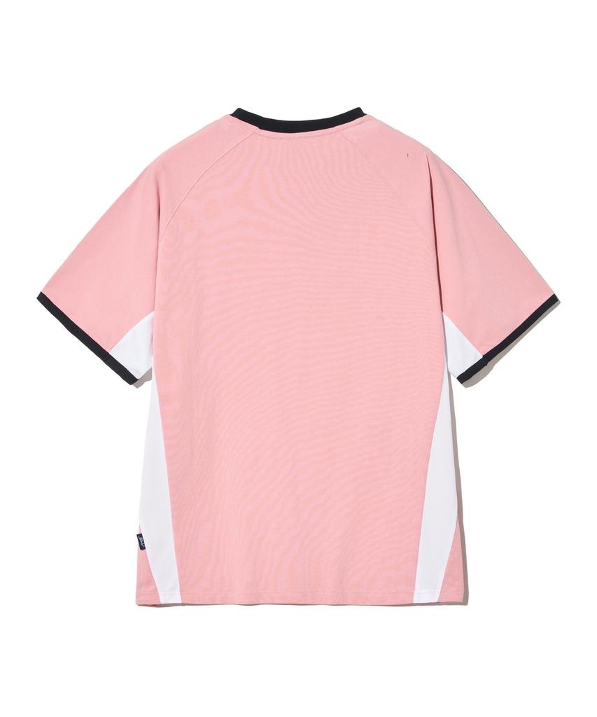 YALE Sporty Two-Tone Arch Short Sleeve T-Shirt Pale Pink