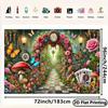 2D Whimsical Wonderland Mushroom & Card Backdrop for Studio & Party