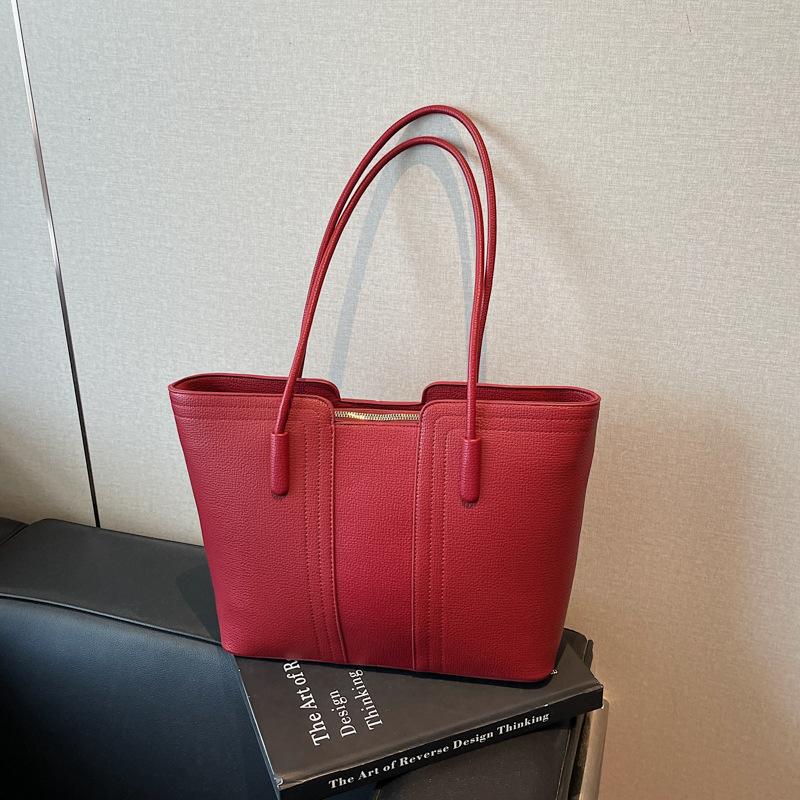 Premium sense large capacity class bag tote bag 2025 new trendy fashion versatile retro shoulder bag