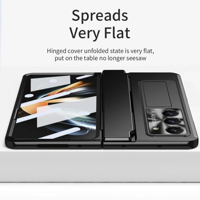 Slim Hard Case for Samsung Galaxy Z Fold 6 5 4 3 Stand Hinge Protective Film Cover Pen Holder Foldable