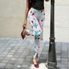 Women's Black Slim Fit Joggers with Striped and Plaid Print, Side Slit Design, Elastic Waistband Tapered Leg Sweatpants for Workout and Casual Wear
